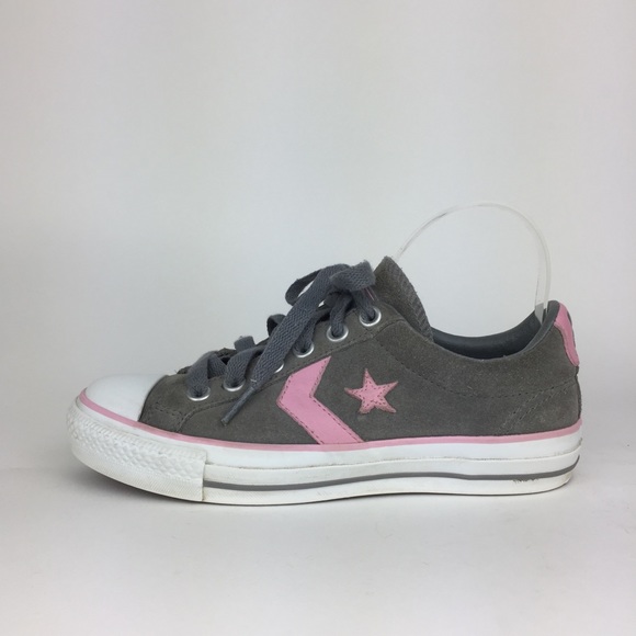 pink and gray converse